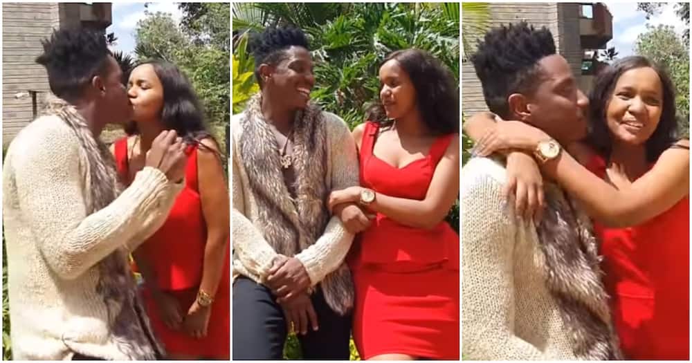 Eric Omondi and DJ Pierra Makena kissed and held each other lovingly, leaving fans speculating about their relationship. Photo: Eric Omondi.
