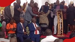 Nyamira Man Kneels Before CS Ezekiel Machogu Pleading for TSC Appointment: "He Has Fought for Himself"