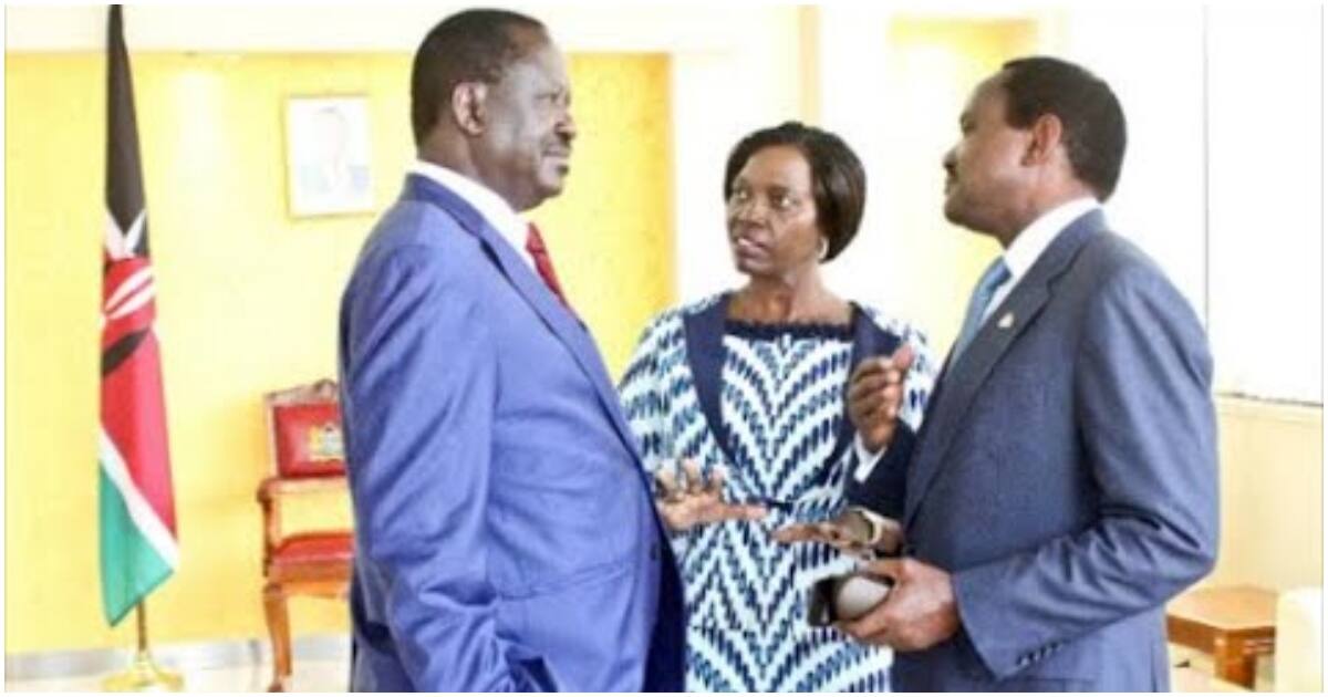 Video Of Martha Karua Positioning Kalonzo Away From Raila While Walking ...