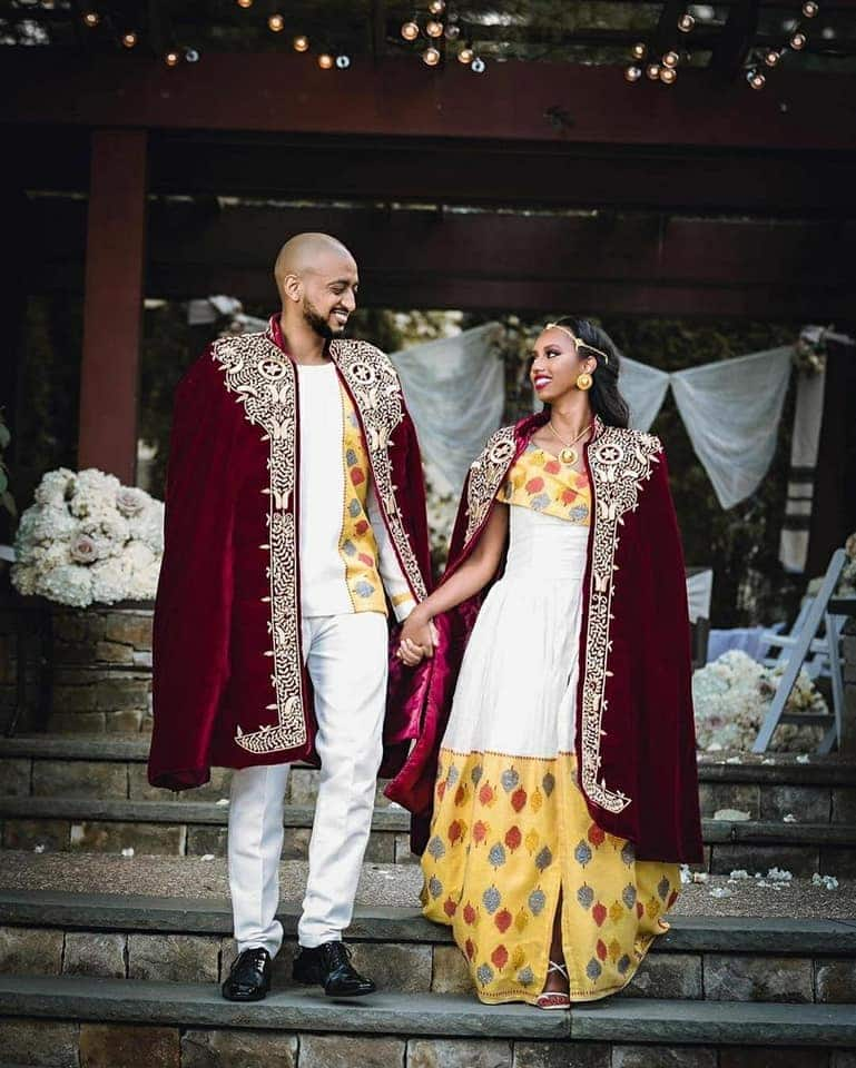 Bride and groom hot sale african attire