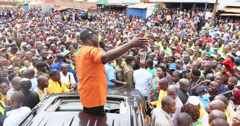 William Ruto addressed Kisii residents as he drummed up support for his 2022 presidential bid.