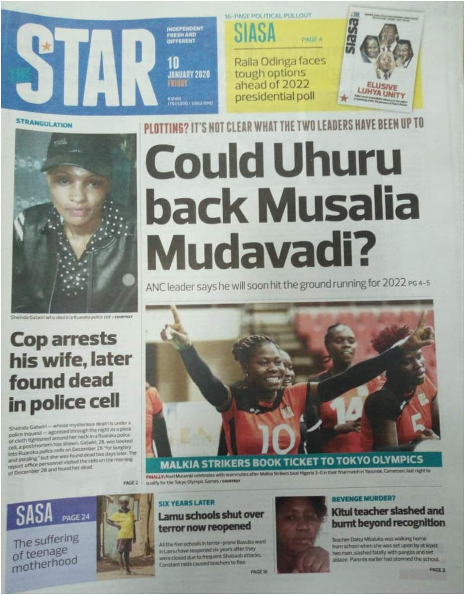 Magazetini Januari 10: Huenda uhusiano wa Uhuru na Mudavadi ukabadilisha matukio ya 2022