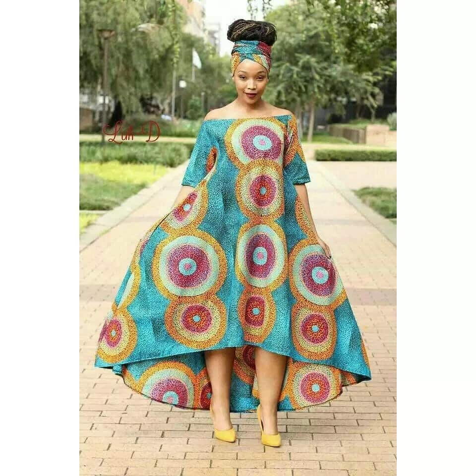 trending kitenge long dresses designs