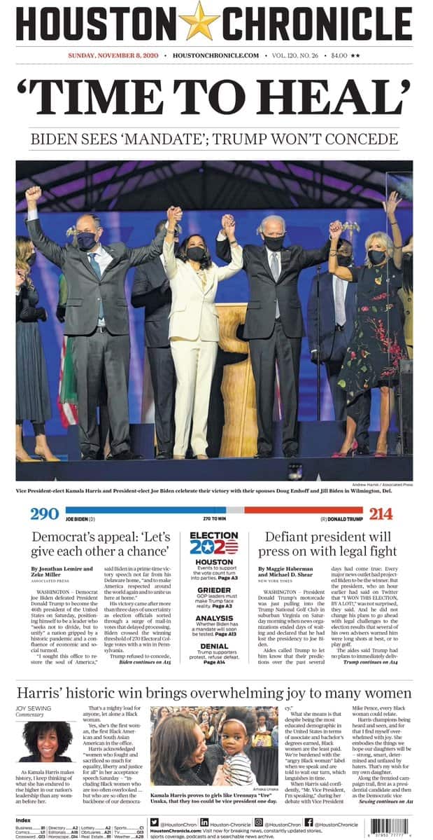 Newspaper Review: How US media reported Joe Biden's defeat of Donald Trump