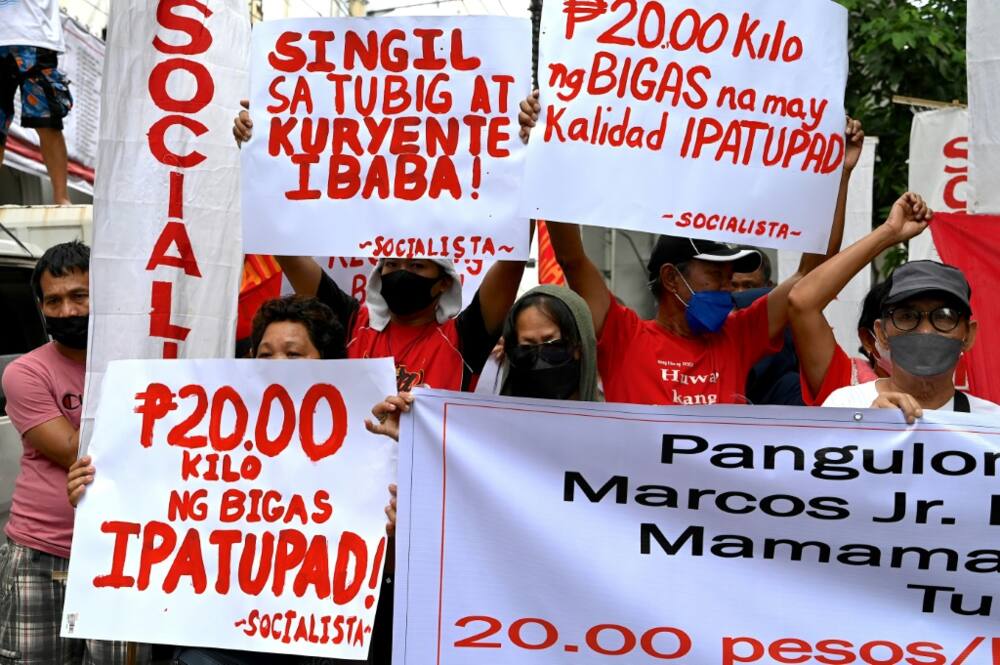 Protesters in the Philippines call on new President Ferdinand Marcos Jr to bring down rice prices, as food and fuel prices surge across the region
