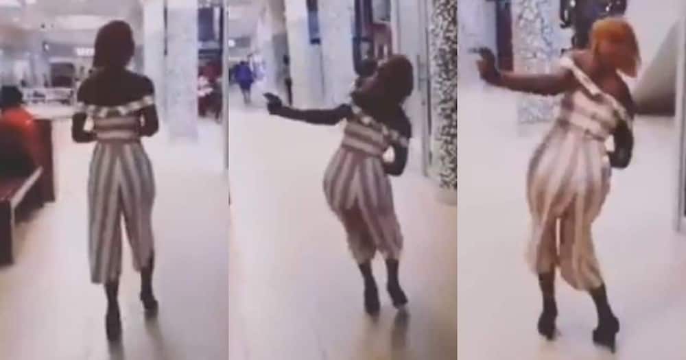 Video, lady, struggling to walk, heels, Mzansi, reacts