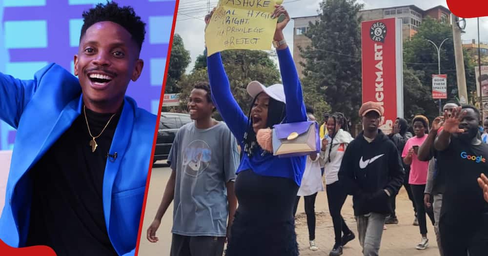 Eric Omondi sends message to Kenyans protesting against the Finance Bill.