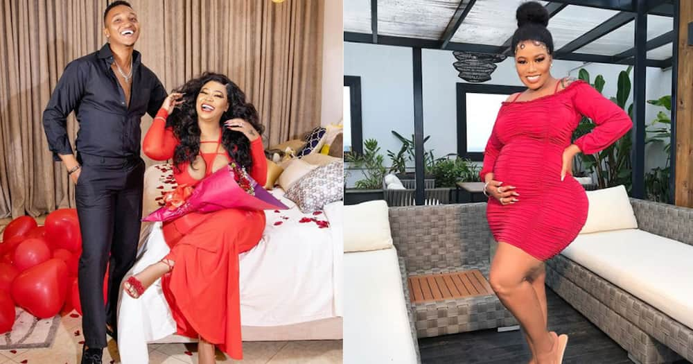 A pregnant Vera Sidika and Brown Mauzo.