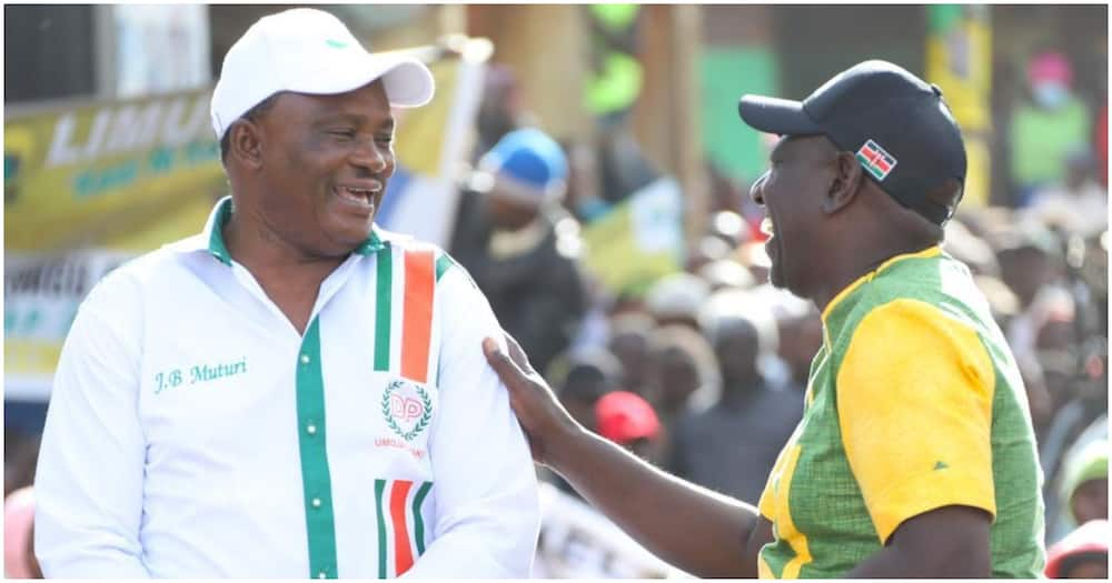 Deputy President William Ruto (r) and National Assembly Speaker Justin Muturi. Photo: Justin Muturi.