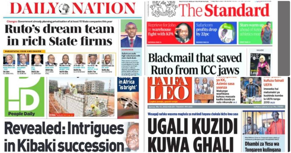 Kenyan newspapers for Friday, May 12.