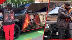 Khaligraph Jones Stuns Netizens with Horror Graffiti on His Sleek Range Rover: "Hatuogopi"