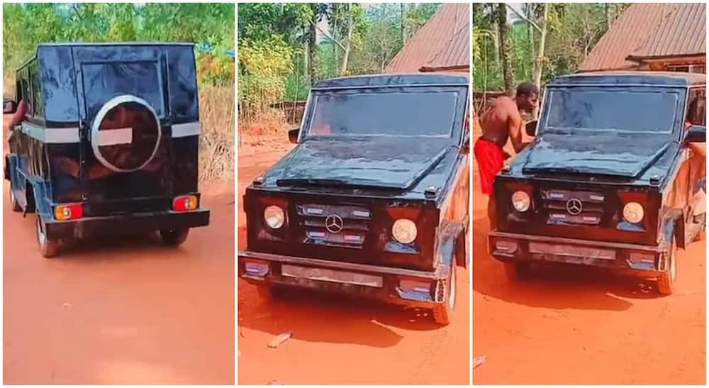 Photos of a G-Wagon constructed by a Nigerian boy.