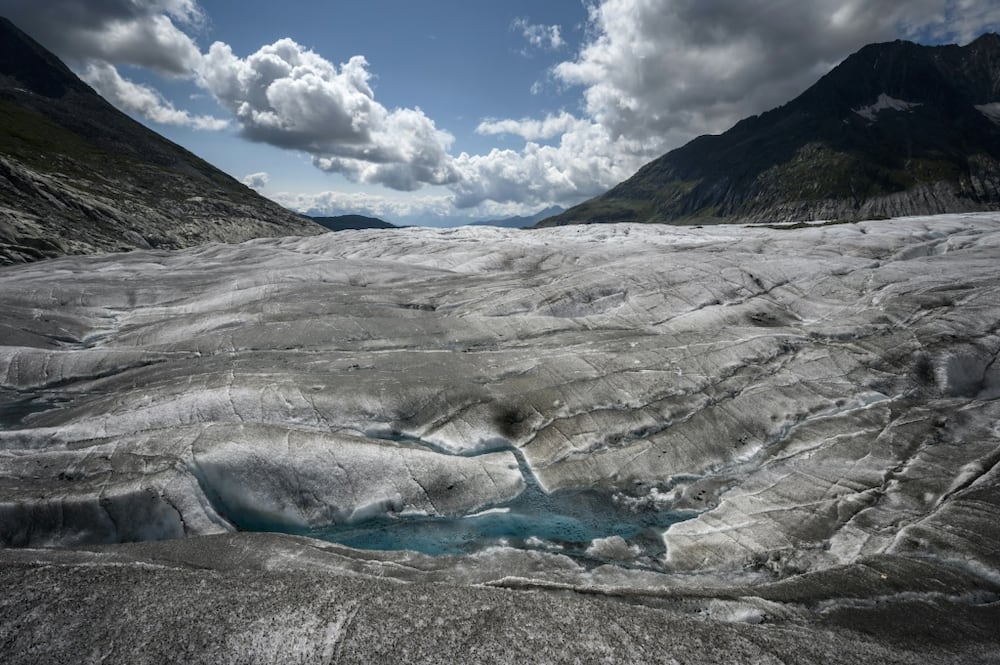 Melting ice at the Aletsch Glacier could lead to more pieces of wreckage being found