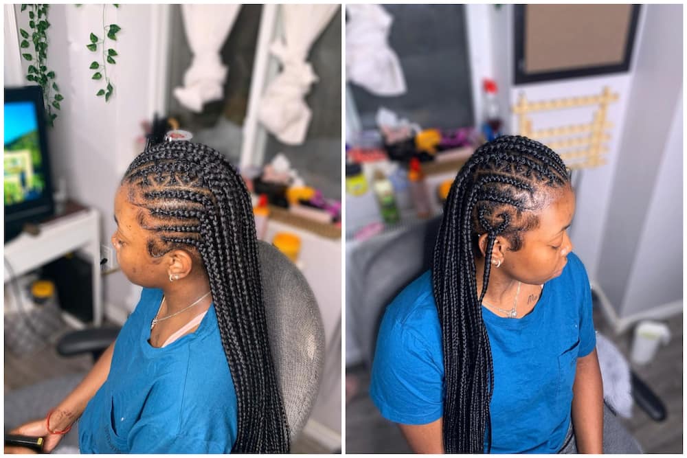 Latest Half Blonde Half Black Box Braids Hairstyles For 2022. - Fashion -  Nigeria