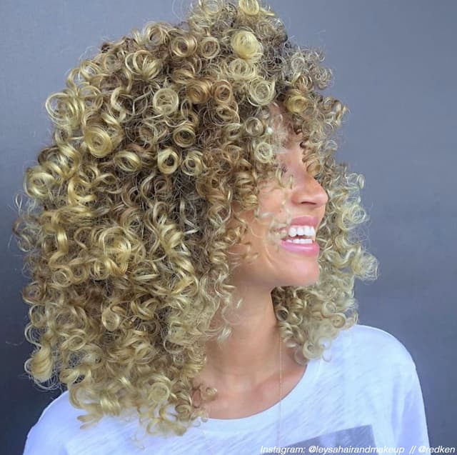 Woman with loose, defined curls