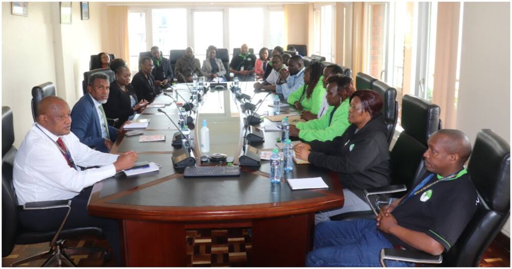 A section of IEBC officials meets DPP.