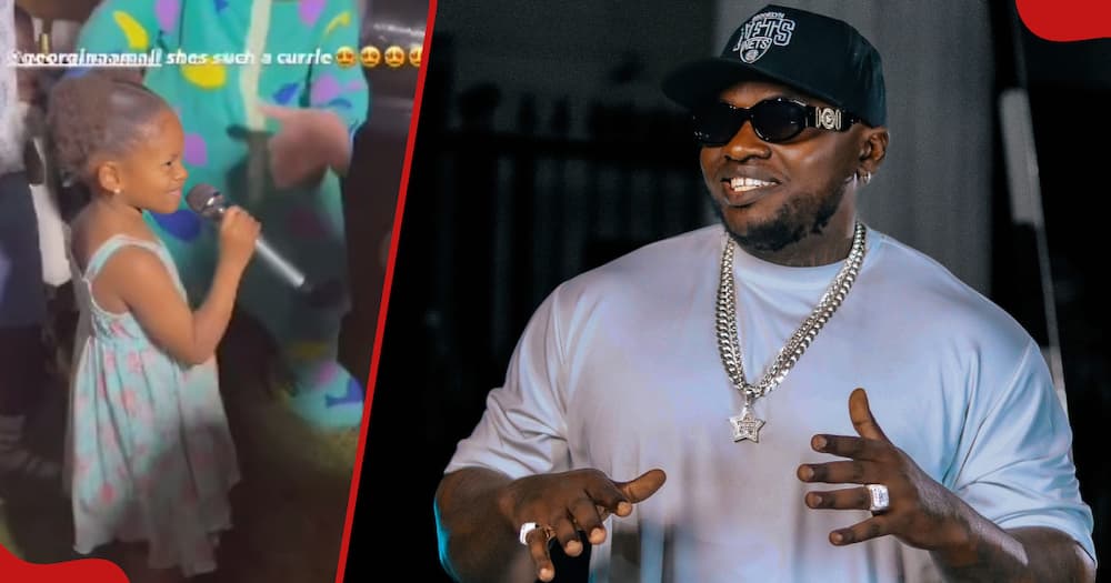 Khaligraph Jones's daughter Amali Jones Ouko performed her father's song at Ice Brown's birthday party