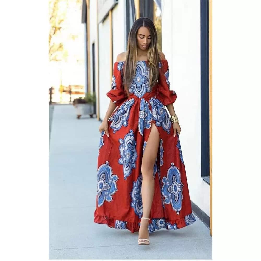 trending kitenge long dresses designs