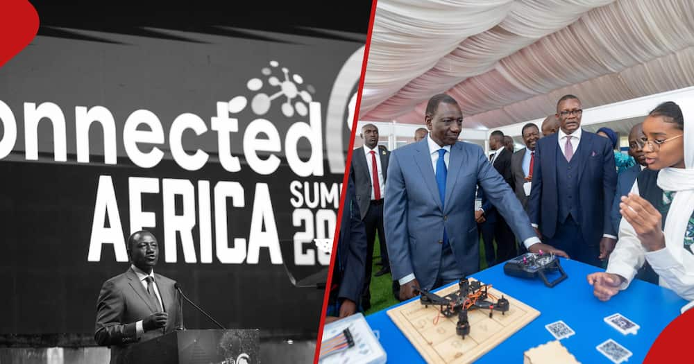 William Ruto at the Connected Africa Summit 2024.