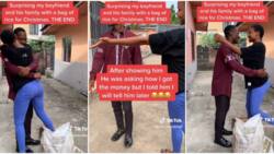 Young Lady Wows Boyfriend, His Family with Bag of Rice Ahead of Christmas: "This is Lovely"