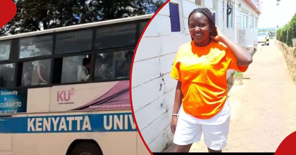 Hellen Mbula (r) was set to graduate soon before her life was cut short in the Kenyatta University bus accident.