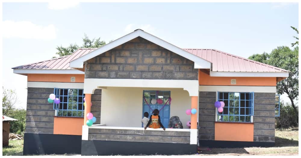 Reverend Margret Tanui led a team of wellwishers to build this house for a needy family in Baringo county