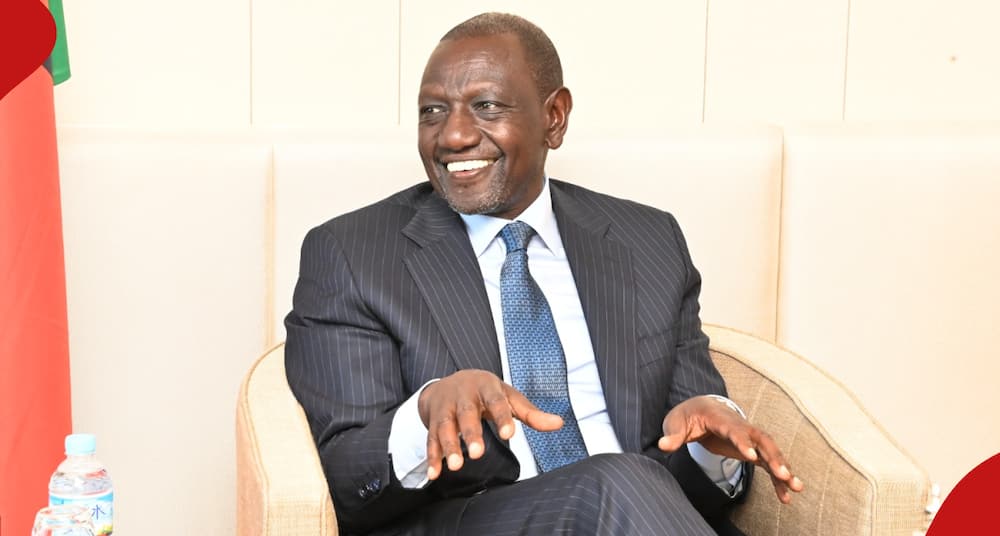 President William Ruto at a meeting with governor of Japan Bank for International Cooperation
