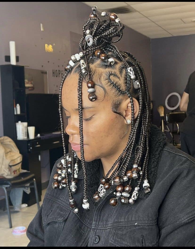 20 cutest knotless braids with heart hairstyle trends for 2022