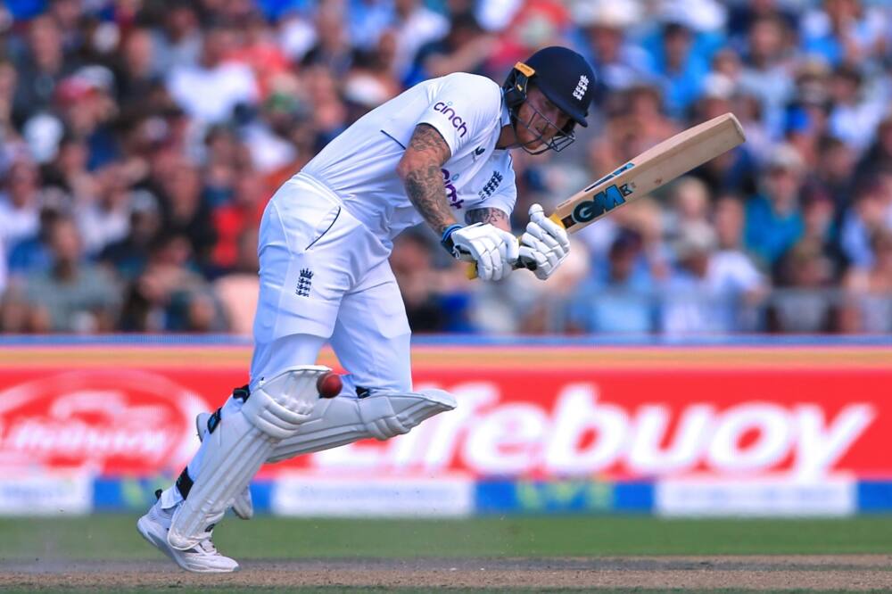 On the attack - England captain Ben Stokes on his way to 98 not out in the second Test against South Africa at Old Trafford