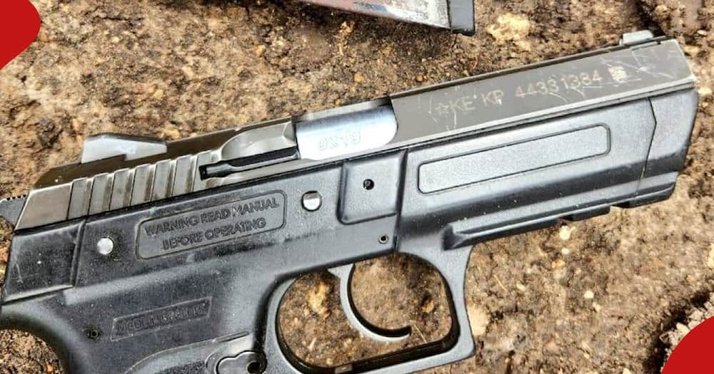 Pistol belonging to Vihiga OCS recovered in Kasarani Photo: Recovered gun