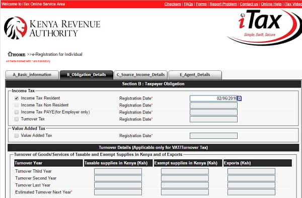 KRA iTax portal