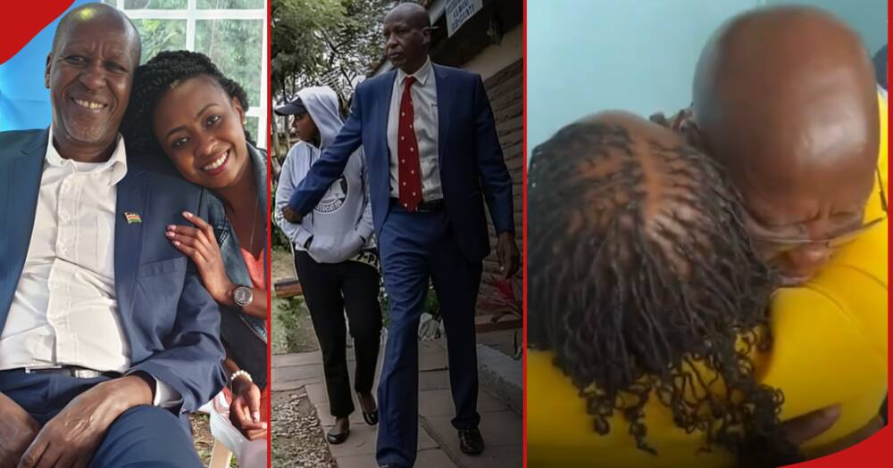 Pictures capturing Jacque Maribe's moments with her dad Mwangi.