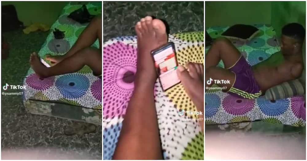 WhatsApp, man with no hands