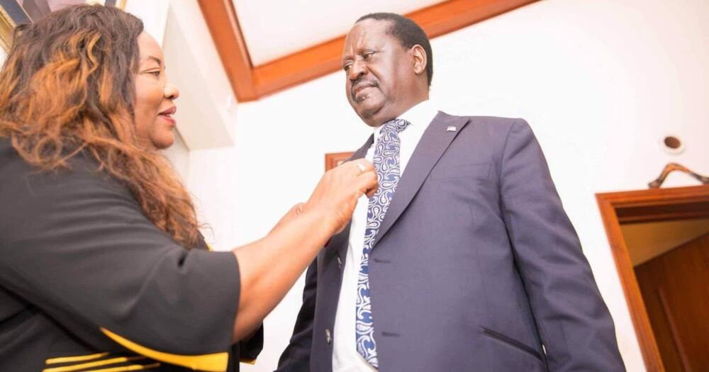 ODM leader Raila Odinga and his wife Ida Odinga. Photo: ODM.