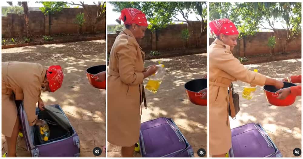Teacher Wanjiku joins cooking oil challenge.
