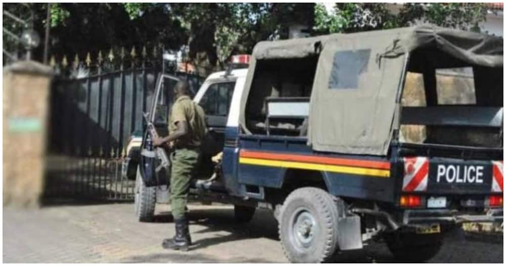 The senior officer was arrested and frog-marched to the Kasarani police station.