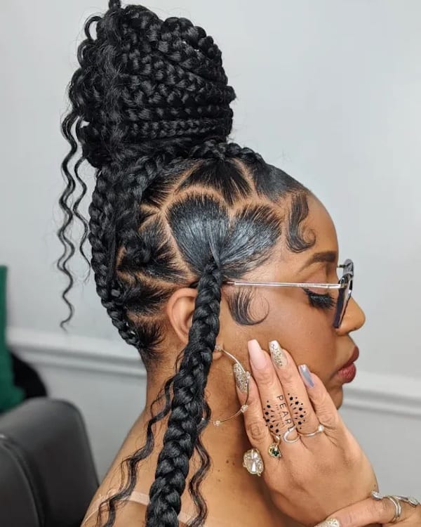 20 cutest knotless braids with heart hairstyle trends for 2022 