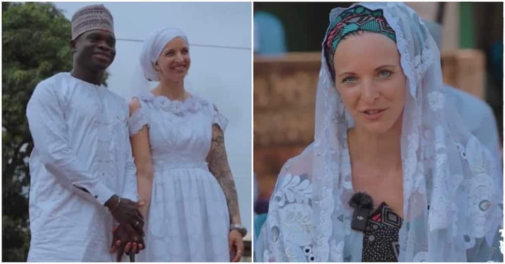 Photo of Dagomba man and foreign lady who got married