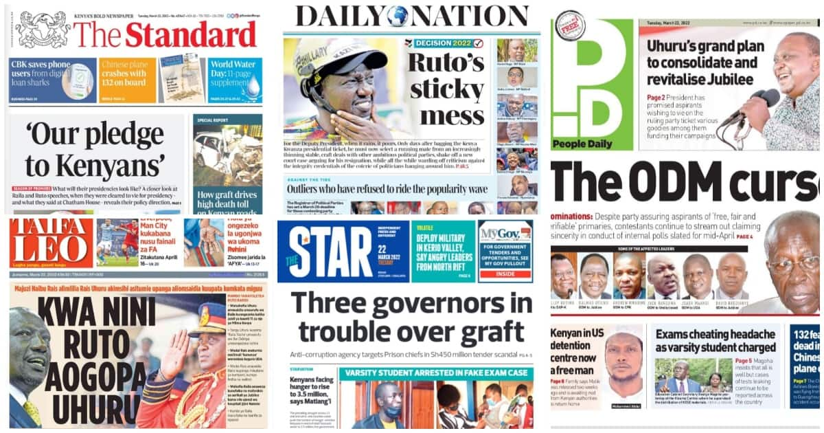 Kenyan Newspapers Review, March 22: Uhuru Courts Mt Kenya Jubilee ...