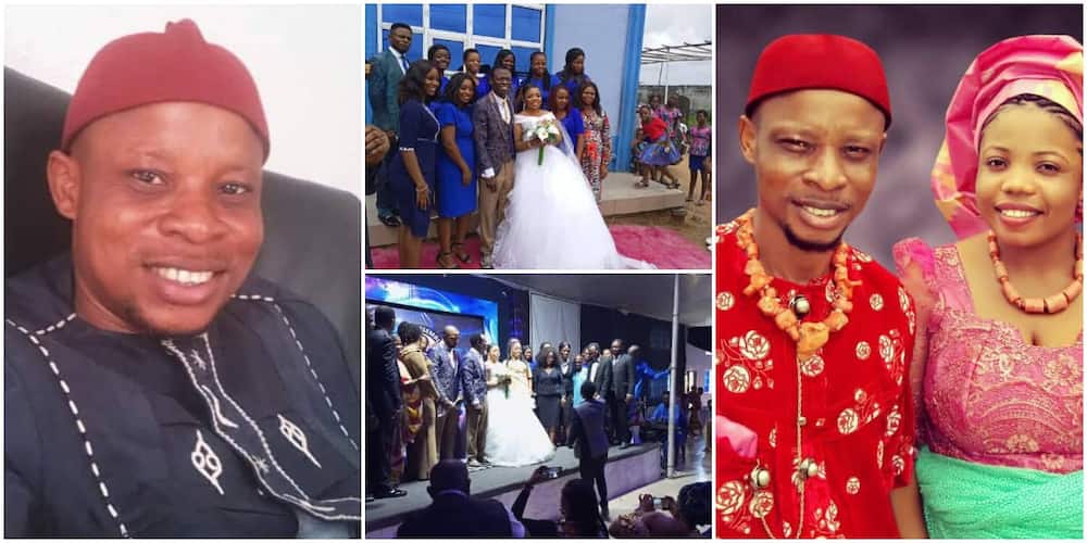 Reactions as Nigerian man shares wedding photos as he exposes pastor of marrying his wife of 12 years