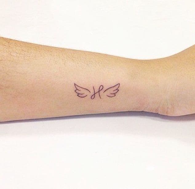 Custom Geometric Tattoo Angel Wings Fine Line Drawing Beautiful Minimal  Tattoo Design by Pasadya - Etsy