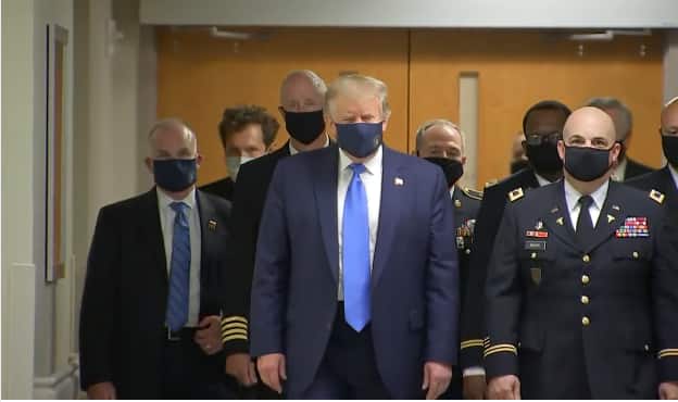 Donald Trump seen wearing facemask in public days after Brazil's Bolsonaro tested positive