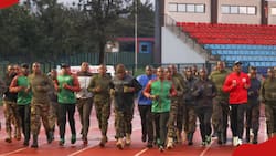Francis Ogolla: Video of CDF Joining Ulinzi Stars Players In Morning Run, Chants, Emerges