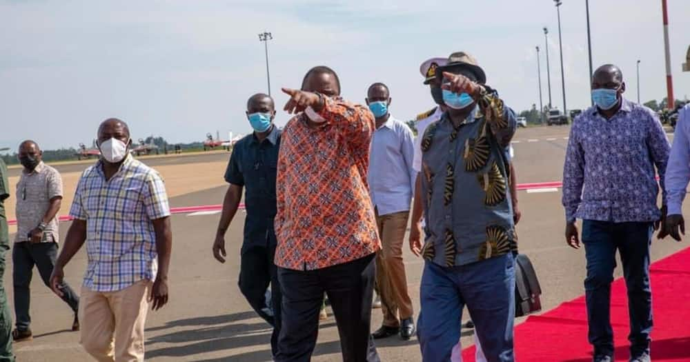 Raila receives Uhuru in Kisumu Ahead of Madaraka Day Celebrations