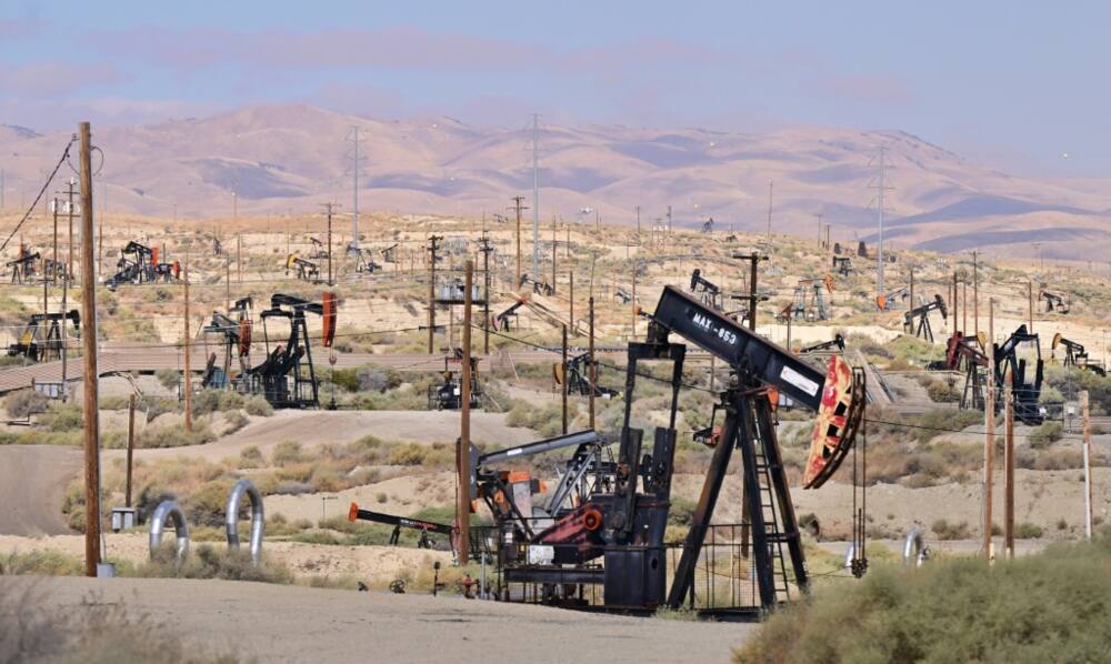 Oil jacks dot the landscape around Taft