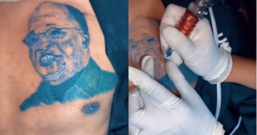 Loyal Magufuli Fan Gets Tattoo of Late Tanzanian President on Arm