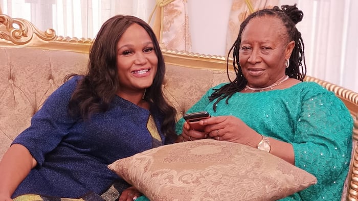 Connie Kabarry Hangs out With Legendary Nollywood Actress Patience Ozokwor: "Mama G"