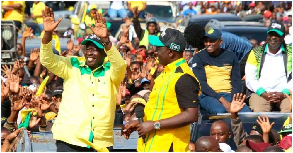 Deputy President William Ruto (r) and his running mate Rigathi Gachagua. Photo: William Ruto.