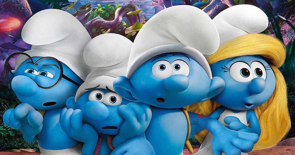 Blue cartoon characters