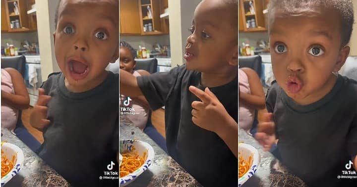 Little Boy Rejects Noodles in Funny Video, Says He's Bigger than That: 